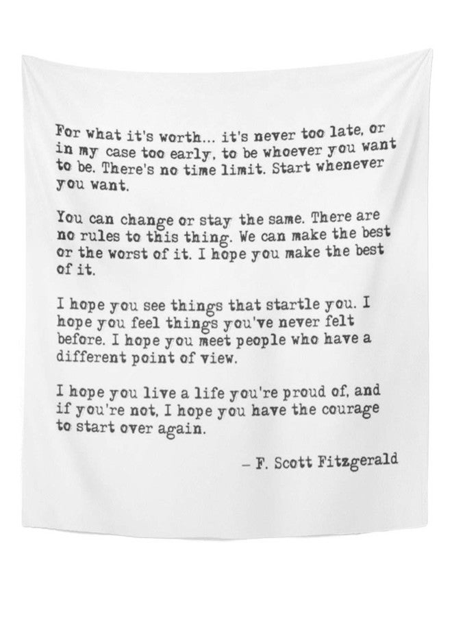 ArtSocket Tapestry What It Worth F Scott Fitzgerald Saying Home Decor Wall Art Hanging for Living Room Bedroom Dorm 50 x 60 Inches Tapestry - Image 2
